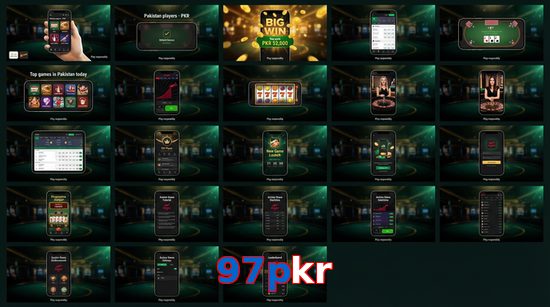 Main screen of 97Pkr bet page for PK players